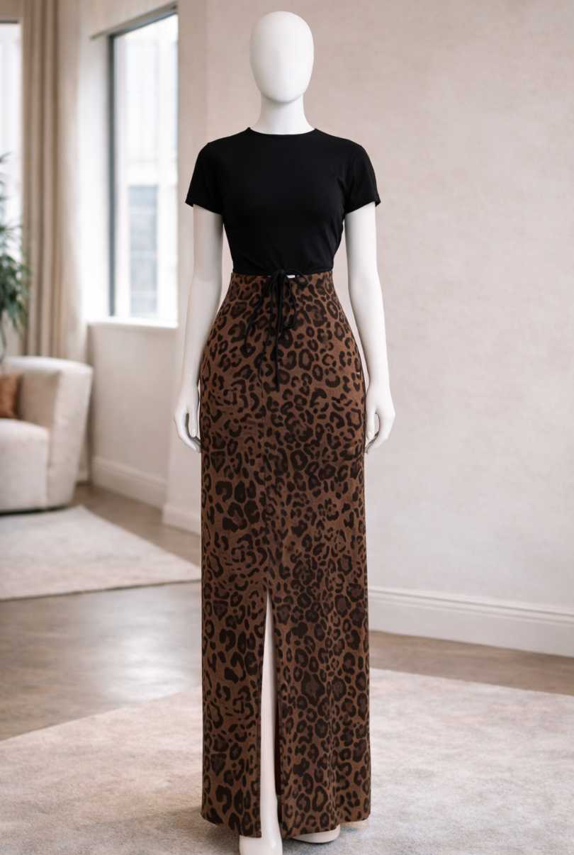Leopard-Muster Kleid