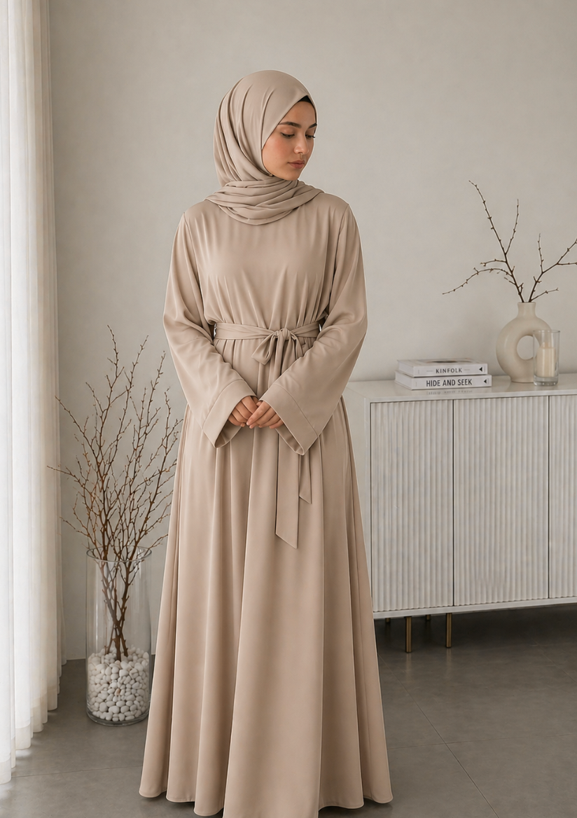 Abaya mit Gürtel