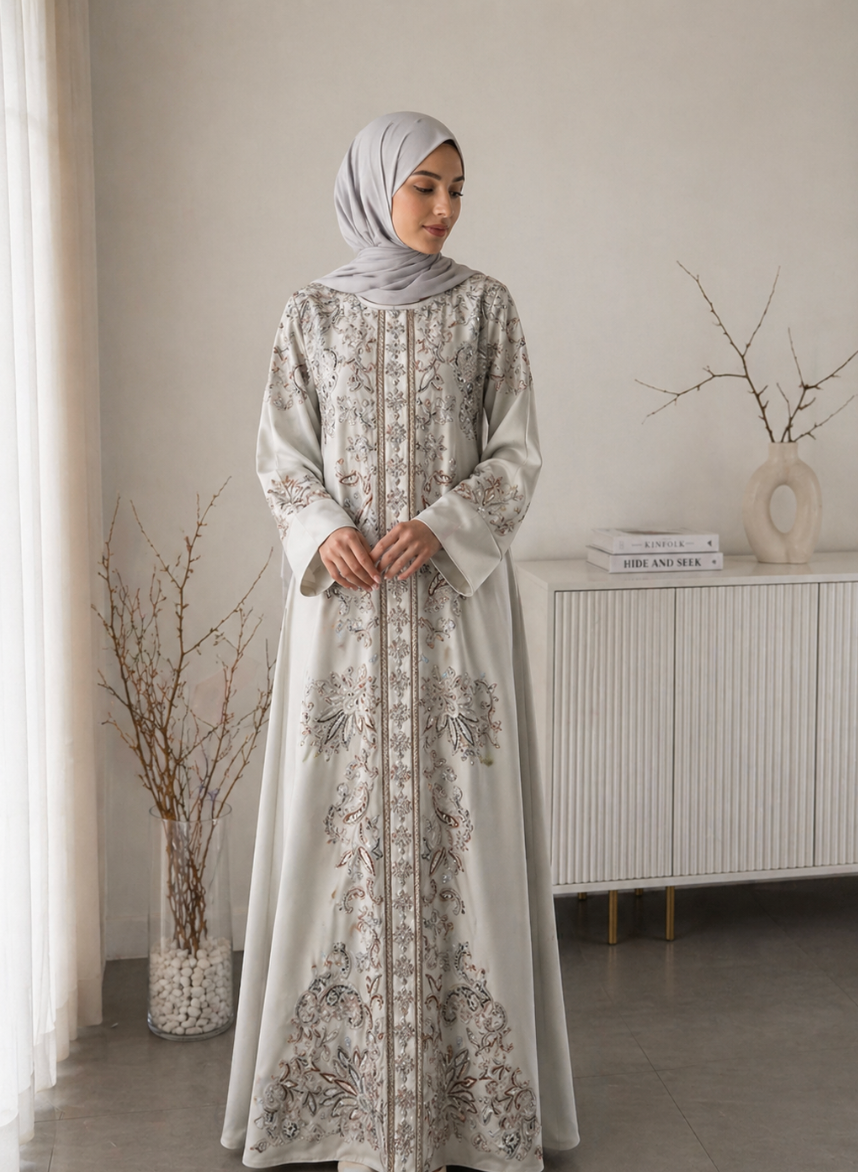 Abaya mit Musterung