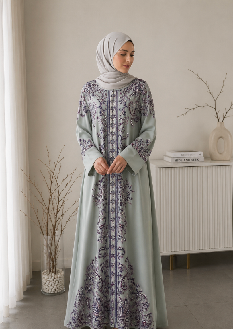 Abaya mit Musterung