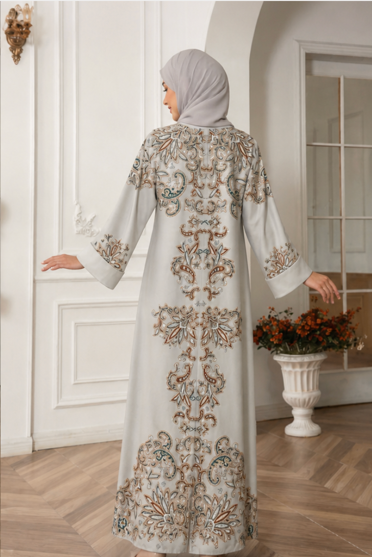 Abaya mit Musterung