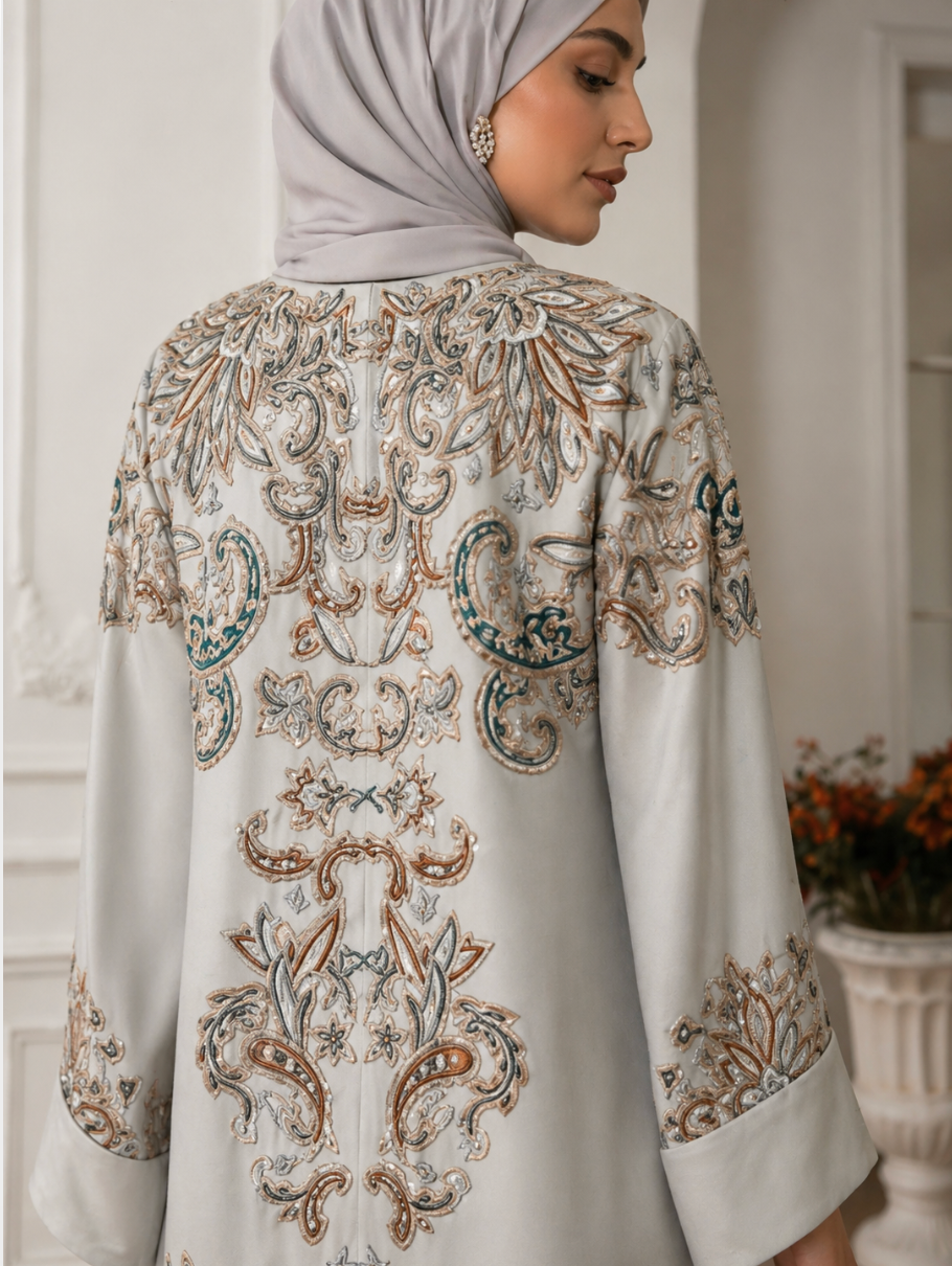 Abaya mit Musterung