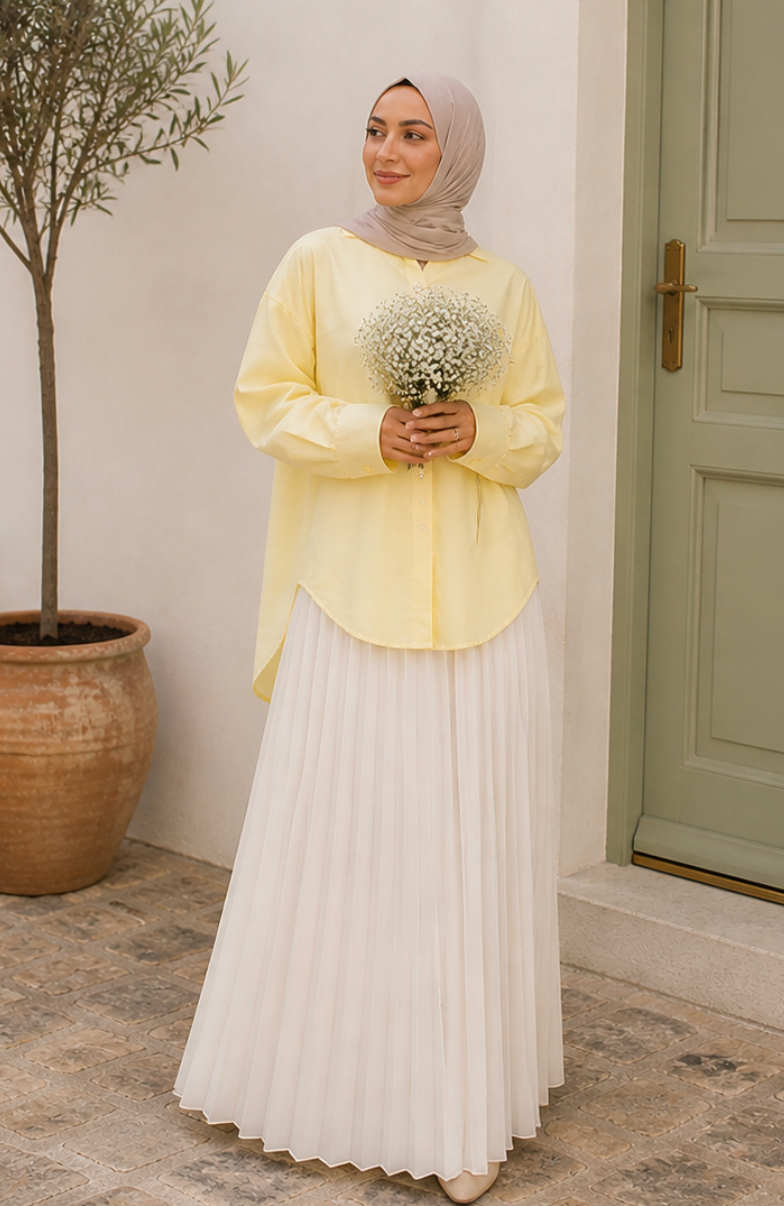 Baumwollbluse mit Zierschnürung